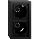 Gira 106274 opbouwbak 2-voudig F200 zwart mat