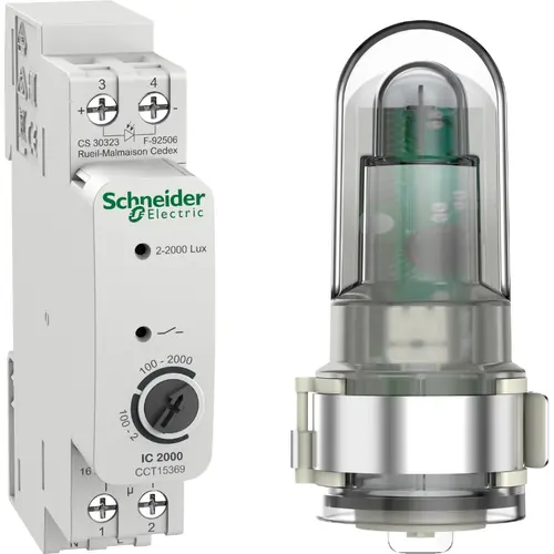 Schneider CCT15369 Din-rail schemerschakelaar 2-2000 lux IC2000 IP55