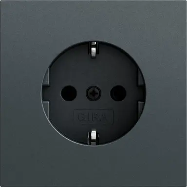 Gira 418873 wandcontactdoos randaarde met klauwbevestiging Systeem 70 antraciet mat
