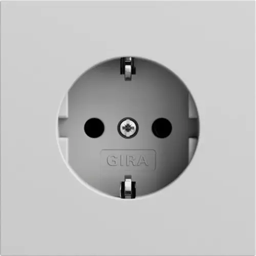 Gira 418876 wandcontactdoos randaarde Systeem 70 grijs mat