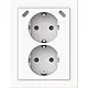 Busch-Jaeger 202EAPJRB2USBC-84 opbouw hoekstopcontact 2-voudig randaarde Safety+ en 2x USB C Future Linear studiowit glans