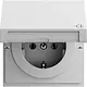 Gira 445476 wandcontactdoos randaarde met klapdeksel Systeem 70 grijs mat