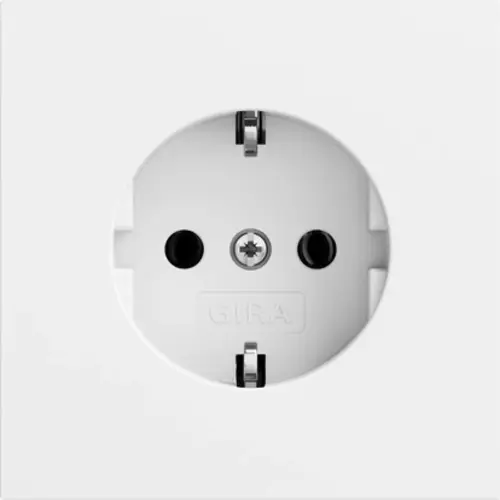 Gira 446672 wandcontactdoos randaarde Systeem 70 wit mat