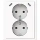 Busch-Jaeger 202EUJRB2USBC-84 wandcontactdoos 2-voudig randaarde Safety+ en 2x USB C voor enkele inbouwdoos Future Linear studiowit glans
