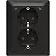 Busch-Jaeger 202EUJRB2USBC-915 wandcontactdoos 2-voudig randaarde Safety+ en 2x USB C voor enkele inbouwdoos Balance SI zwart mat