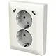 Busch-Jaeger 202EUJRB2USBC-914 wandcontactdoos 2-voudig randaarde Safety+ en 2x USB C voor enkele inbouwdoos Balance SI wit glans