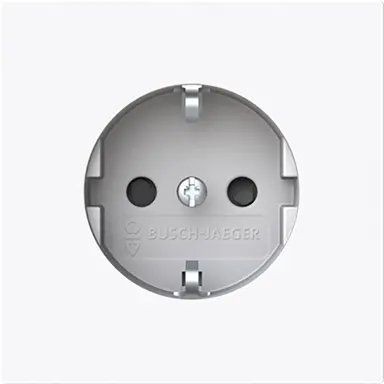 Busch-Jaeger 20 EUCB-F-44G wandcontactdoos randaarde Safety+ vlakke front Art Linear studiowit glans