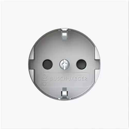 Busch-Jaeger 20 EUCB-F-44G wandcontactdoos randaarde Safety+ vlakke front Art Linear studiowit glans