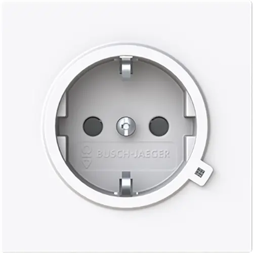Busch-Jaeger 20 EUCBL-44G wandcontactdoos randaarde kindveilig met LED controleverlichting Art Linear studiowit glans