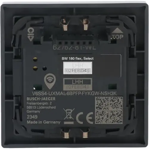 Busch-Jaeger 62762-81-WL opzetstuk wachter 180 flex standaard-sensor met selectlens draadloos Future Linear antraciet glans
