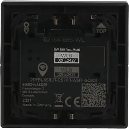 Busch-Jaeger 62764-885-WL opzetstuk wachter 180 flex comfort-sensor met multilens draadloos Future Linear zwart mat