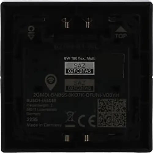Busch-Jaeger 62764-81-WL opzetstuk wachter 180 flex comfort-sensor met multilens draadloos Future Linear antraciet glans