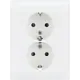 Busch-Jaeger 202 EUJRB-914 wandcontactdoos 2-voudig randaarde kindveilig voor enkele inbouwdoos Balance SI wit glans