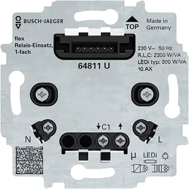 Busch-Jaeger 64811 U relaissokkel flex 1-voudig