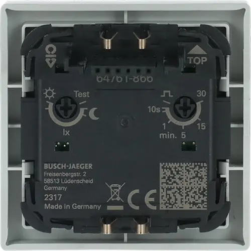 Busch-Jaeger 64761-866 bewegingsmelder-opzetstuk Wächter 180 flex basic-sensor met selectlens Pure Stainless Steel