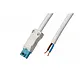Adels AC164 ALSS/215 500 aansluitkabel halogeenvrij male 2-polig 1,5mm² 16A 5M wit DALI B2ca
