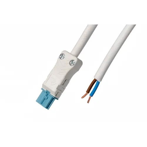 Adels AC164 ALBS/215 200 aansluitkabel DALI halogeenvrij female 2-polig 1,5mm² 16A 2M pastelblauw