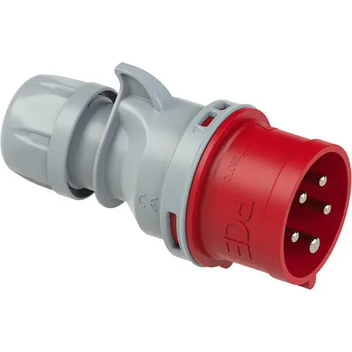 PCE 025-6TTV CEE-contactstop 5-polig 32A 400V IP44 rood 6h