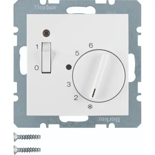 Berker 20311909 kamerthermostaat 24V verbreekcontact S1/B3/B7 wit mat
