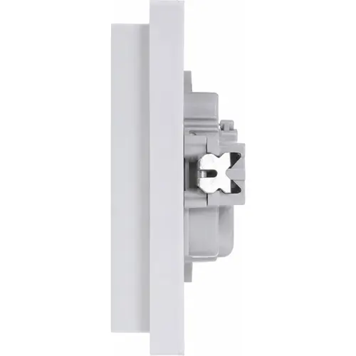 Gira 0780112 wandcontactdoos 2-voudig randaarde voor enkele inbouwdoos F100 wit glans