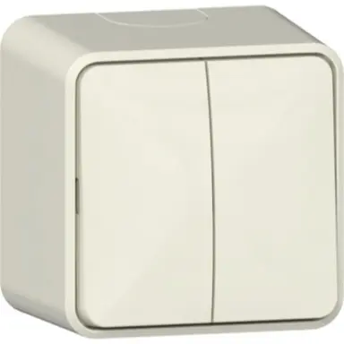 Gira 310512 serieschakelaar met interne montageplaat opbouw creme
