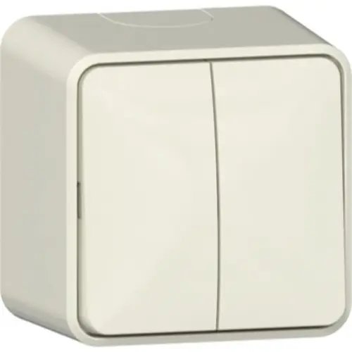Gira 310512 serieschakelaar met interne montageplaat opbouw creme