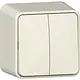 Gira 310512 serieschakelaar met interne montageplaat opbouw creme