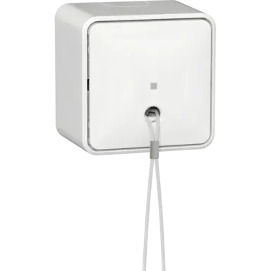 Gira 314613 trekschakelaar met interne montageplaat opbouw 10A wit