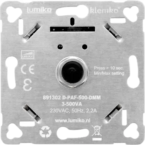 Klemko D-PAF-500-DMM digitale LED-dimmer RC 3-500W