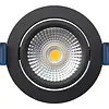 EcoDim ED-10023 LED-inbouwspot IP54 dimbaar 75mm rond 23mm inbouwdiepte 2000-3000K/dim-to-warm zwart