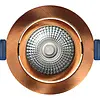 EcoDim ED-10103 LED-inbouwspot IP54 dimbaar 75mm rond 23mm inbouwdiepte 2700K/3000K/dim-to-warm brushed copper