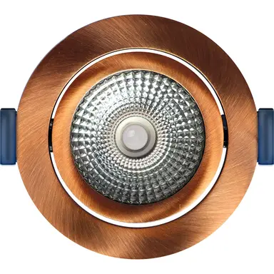 EcoDim ED-10103 LED-inbouwspot IP54 dimbaar 75mm rond 23mm inbouwdiepte 2700K/3000K/dim-to-warm brushed copper