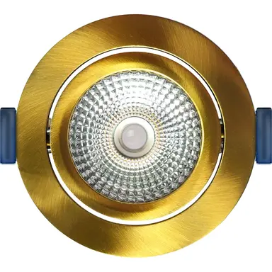EcoDim ED-10095 LED-inbouwspot IP54 dimbaar 75mm rond 23mm inbouwdiepte 2700K/3000K/dim-to-warm goud/messing