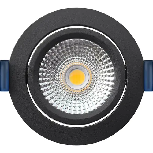 EcoDim ED-10029 LED-inbouwspot IP54 dimbaar 75mm rond 23mm inbouwdiepte 2700K zwart