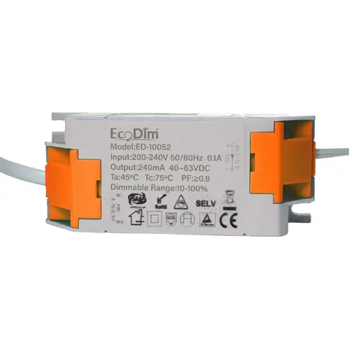 EcoDim ED-10052 dimbare LED-driver voor 5-6 meubelspots 13-18W