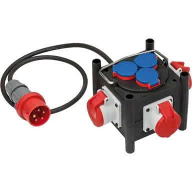 Brennenstuhl 1153680100 compacte stroomverdeler 3x CEE 400V en 3x 230V met 1m kabel IP44