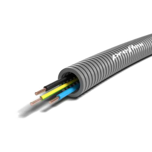 Preflex 1234000322 flexibele buis 16 mm voorbedraad 3 x 1.5 mm² bl/gg/zw rol van 100 meter