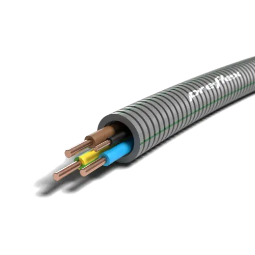 Preflex 1234000386 flexibele buis 16 mm voorbedraad 3 x 2.5 mm² + 1 x 1.5 mm² br/bl/gg/zw rol 100 meter