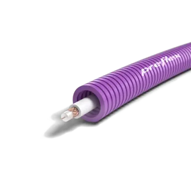 Preflex 1234001385 flexibele buis 16 mm voorbedraad met COAX kabel rol 100 meter paars