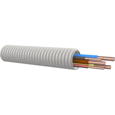 Dynamic FLBU500073 flexibele buis 20mm voorbedraad 3x2.5mm² br/bl/gg + 3x1.5mm² zw/zw/zr rol van 100 meter