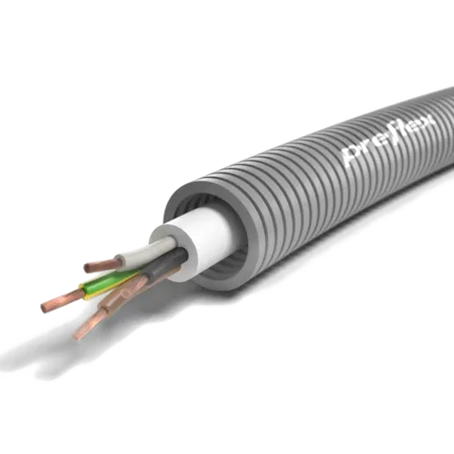 Preflex 1234001080 flexibele buis 16 mm voorbedraad VMVL kabel 4 x 1 mm² rol van 100 meter