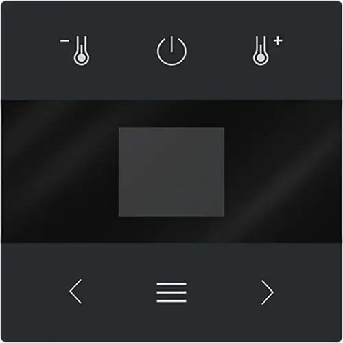 Busch-Jaeger 1794 MDRT-45M centraalplaat voor kamerthermostaat met display en Bluetooth Art Linear zwart mat