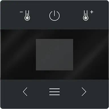 Busch-Jaeger 1794 MDRT-885 centraalplaat voor kamerthermostaat met display en Bluetooth Future Linear zwart mat