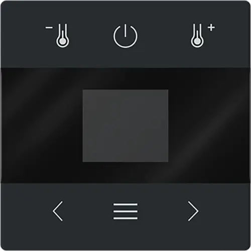 Busch-Jaeger 1794 MDRT-885 centraalplaat voor kamerthermostaat met display en Bluetooth Future Linear zwart mat