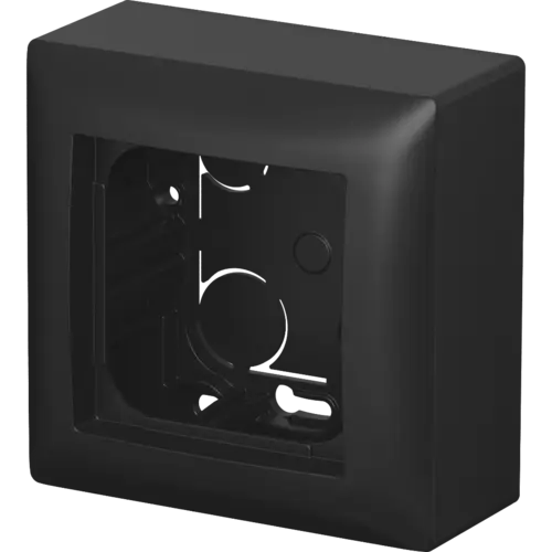 Busch-Jaeger 1711 F-915 vlakke opbouwbak 1-voudig inclusief afdekraam Balance SI zwart mat