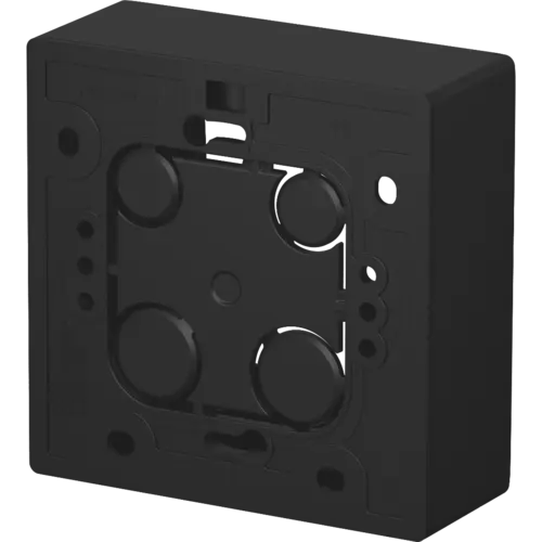 Busch-Jaeger 1711 F-915 vlakke opbouwbak 1-voudig inclusief afdekraam Balance SI zwart mat