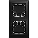 Busch-Jaeger 1712 F-915 vlakke opbouwbak 2-voudig inclusief afdekraam Balance SI zwart mat