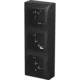 Busch-Jaeger 1713 F-915 vlakke opbouwbak 3-voudig inclusief afdekraam Balance SI zwart mat