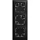 Busch-Jaeger 1713 F-915 vlakke opbouwbak 3-voudig inclusief afdekraam Balance SI zwart mat