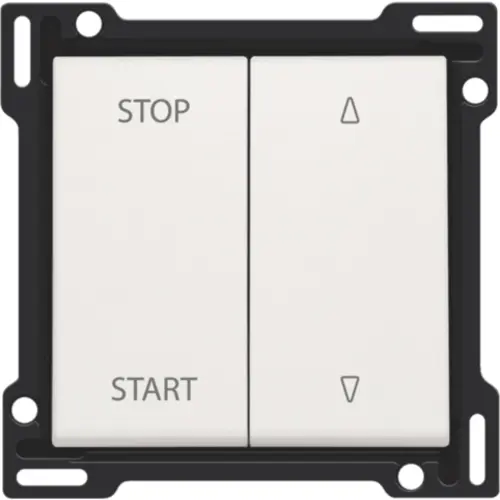 Niko 101-65905 jaloezieknop tbv tweevoudige elektrisch gescheiden schakelaar original white